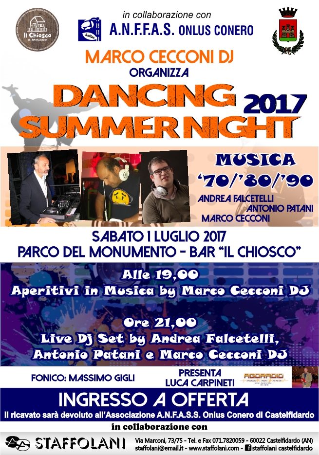 DANCING SUMMER NIGHT 2017 - MUSICA `70/`80/`90