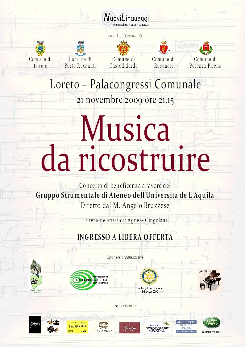 "Evento per l'Aquila – Musica da ricostruire"